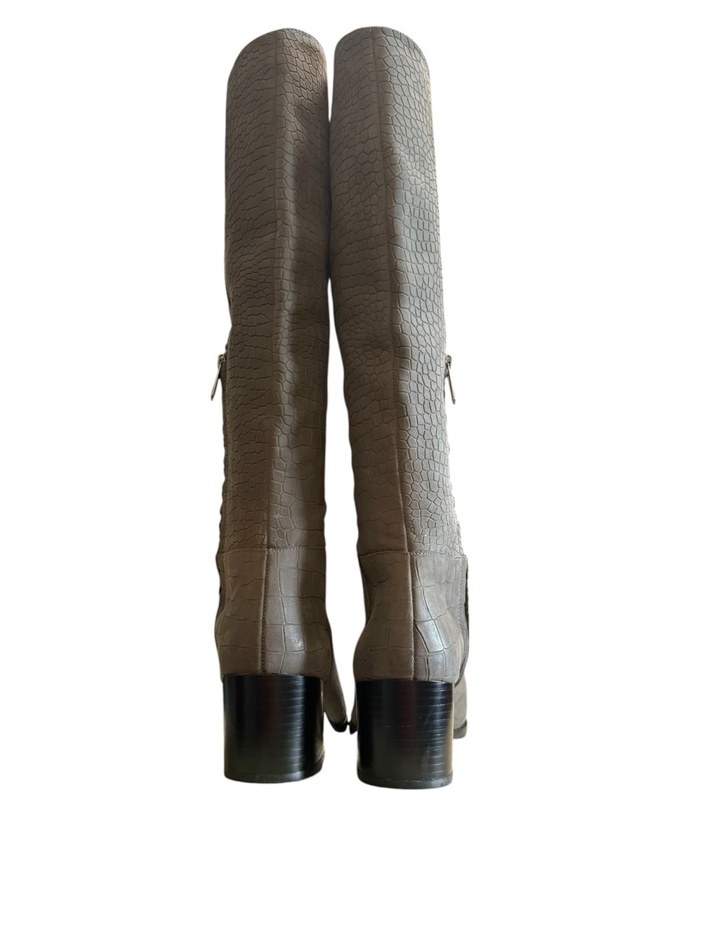 Sam Edelman Joelle Croc Embossed Leather Knee High Boots Gray Women’s US 7M - Picture 4 of 10